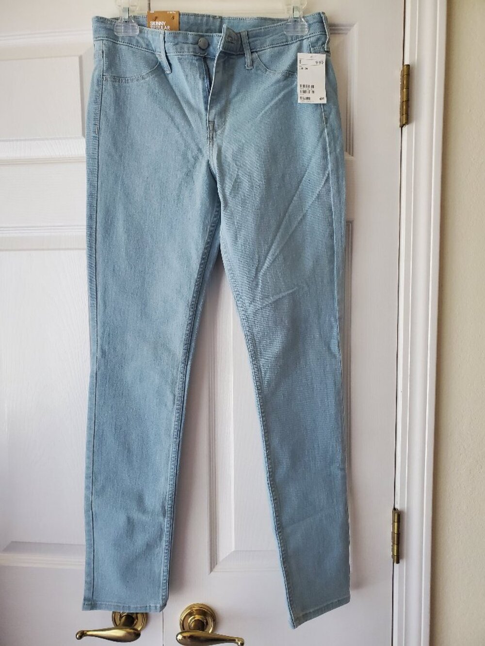 H&M &Denim Skinny Regular Waist Ankle Jeans CN165/72A Light Wash Size 28 NWT